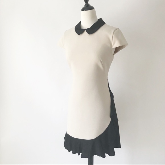 Kate Spade | Color Block Crepe Ruffle Sheath Dress - Picture 5 of 12